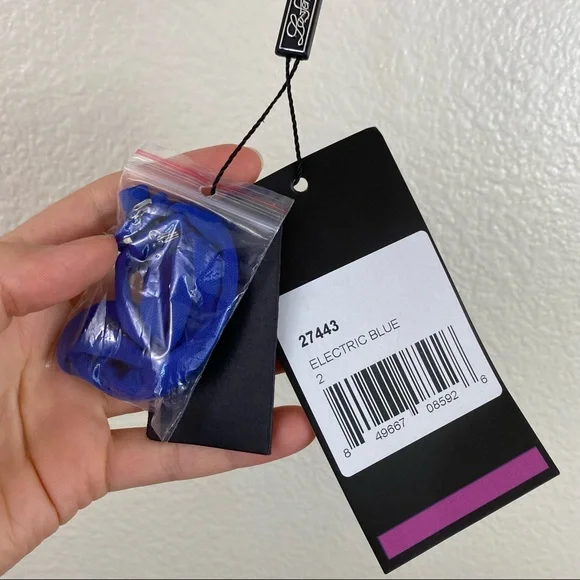 La Femme Off The Shoulder Top Electric Blue 2 - Picture 3 of 7